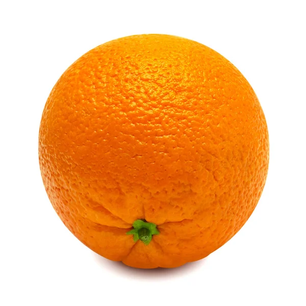 Cały pomarańczowy owoc izolowany na białym tle z klipsem pa — Zdjęcie stockowe