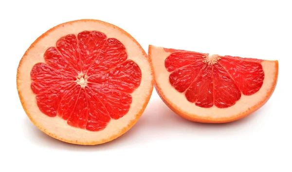 Slice and half grapefruit isolated on white background. Creative — Stock Photo, Image