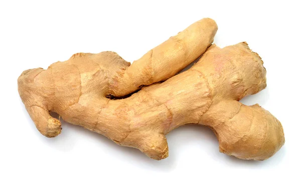 Fresh ginger root isolated on white background. Creative medical — Stock Photo, Image