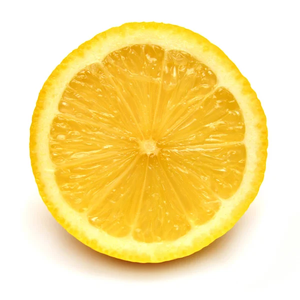 Slice lemon citrus isolated on a white background. Creative conc — Stock Photo, Image