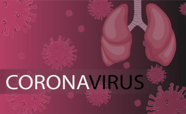 Wuhan Coronavirus 2019-ncov geçmişi. Roman Coronavirus. Çin 'de tehlikeli virüs salgını. Koronavirüsü durdurun. Vektör illüstrasyonu.