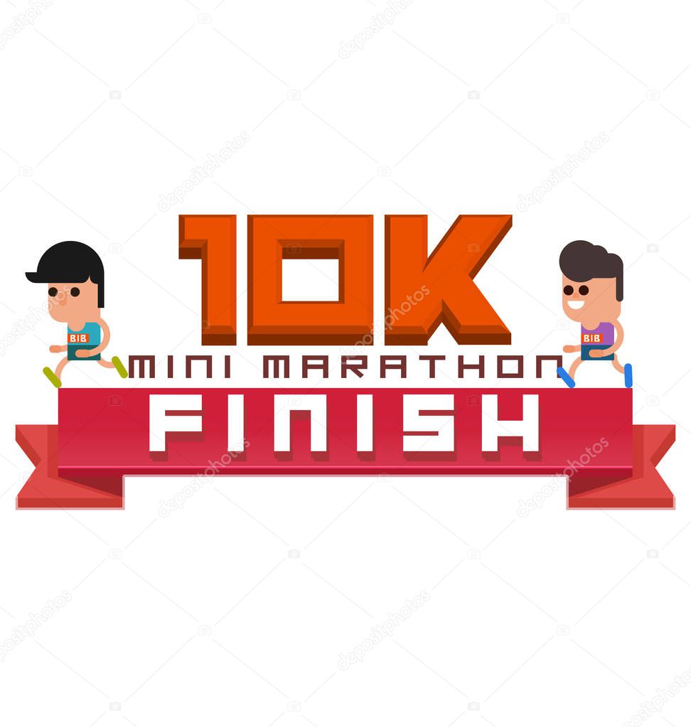 Mini Marathon 10K running finish