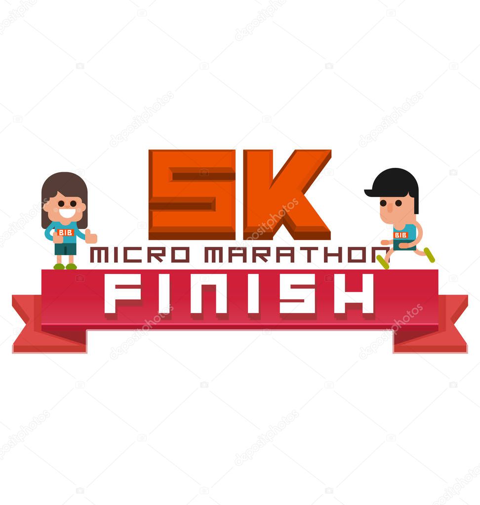 Micro Marathon 5K running finish