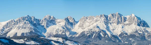 Panoramiczny widok Wilderkaiser Spitze, Kitzbühel, Austria — Zdjęcie stockowe