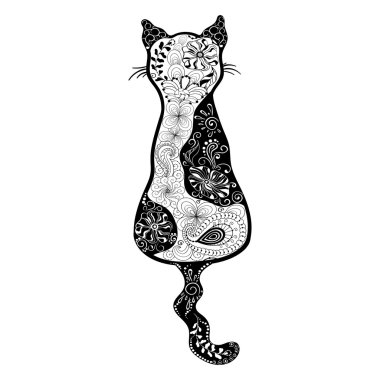 Kedi doodle iillustration