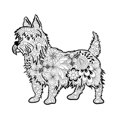 Köpek doodle illüstrasyon