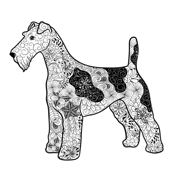 Fox terrier dog — Stock Vector