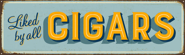 Vintage metal sign - Loved by All Cigars
