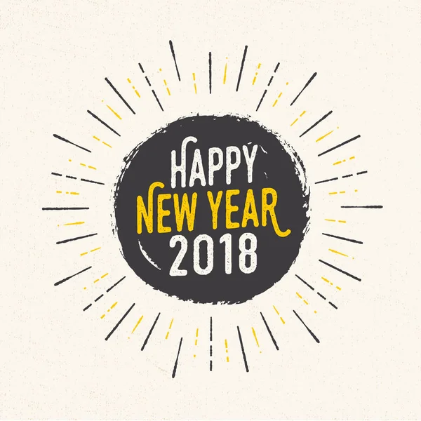 El yapımı stil tebrik kartı - mutlu yeni yıl 2018