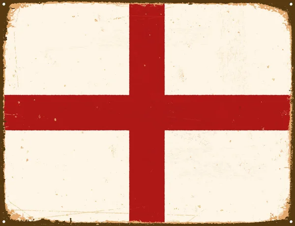 Sinal de metal vintage - Bandeira da Inglaterra - Vetor EPS10 . — Vetor de Stock