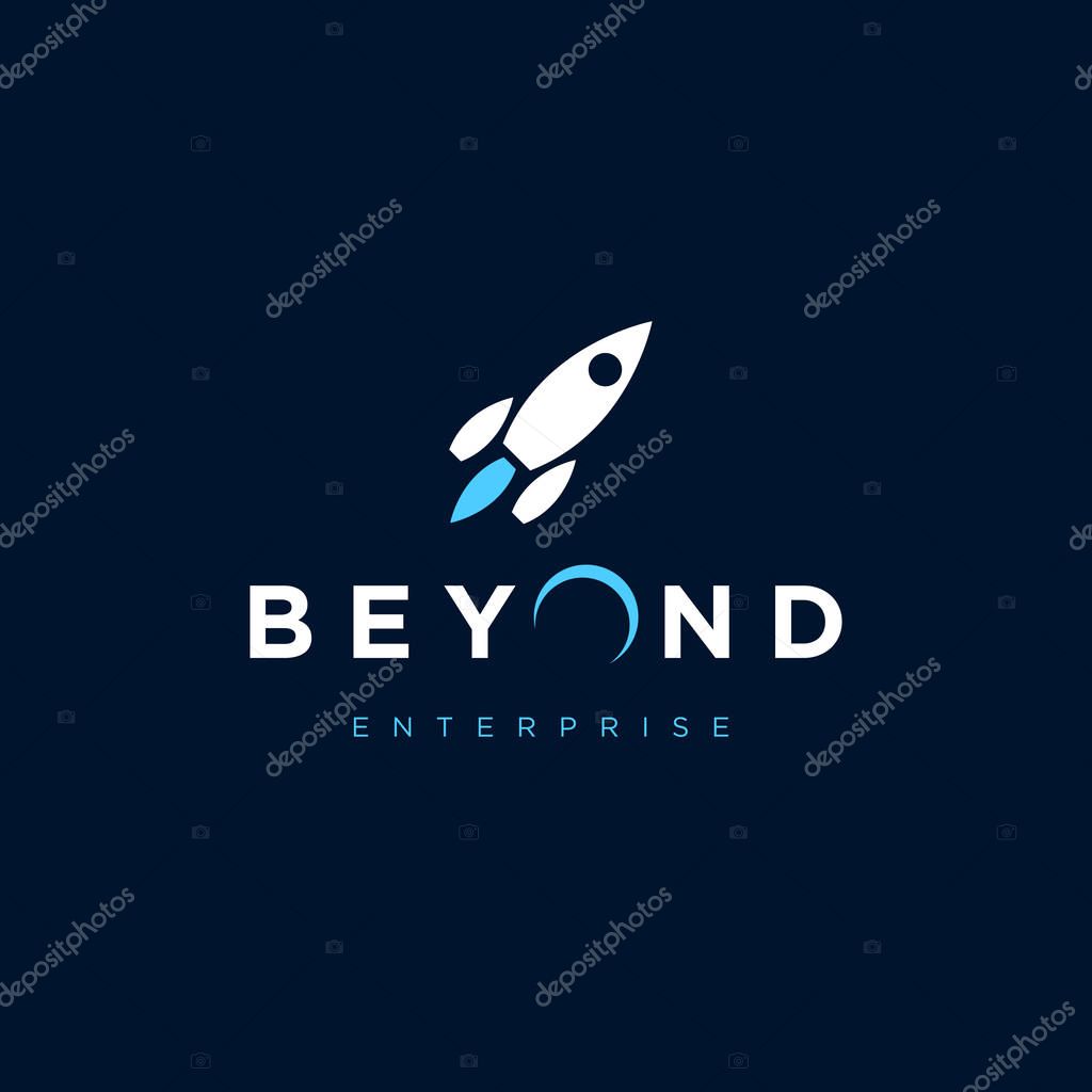 Rocket logo concept design - Vector EPS10.