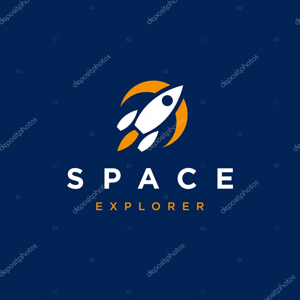 Rocket logo concept design - Vector EPS10.