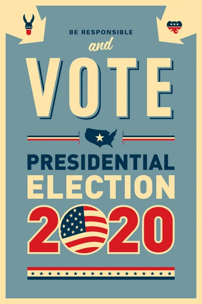 Diseño de póster electoral — Vector de stock