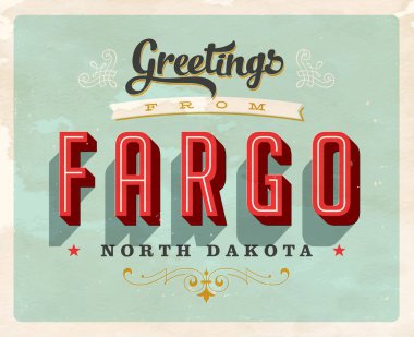 Greetings from Fargo, North Dakota clipart