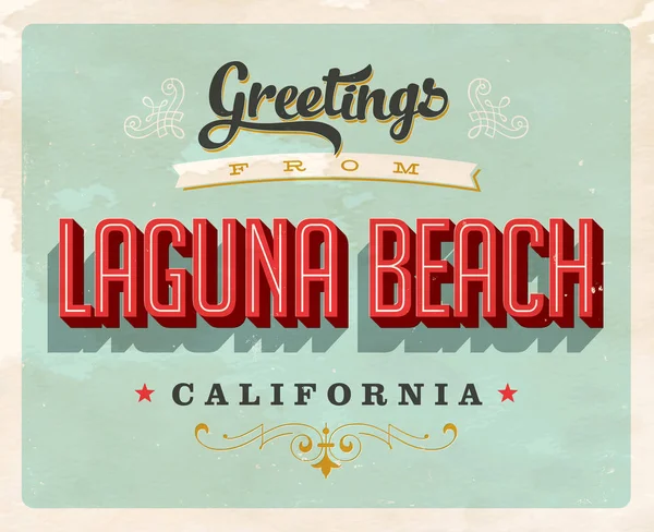 Saludos desde Laguna Beach, California — Vector de stock