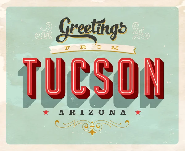 Salutări din Tucson, Arizona — Vector de stoc