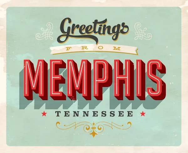 Saludos desde Memphis, Tennessee — Archivo Imágenes Vectoriales