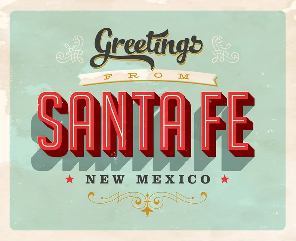 Salut de Santa Fe, Nouveau-Mexique — Image vectorielle