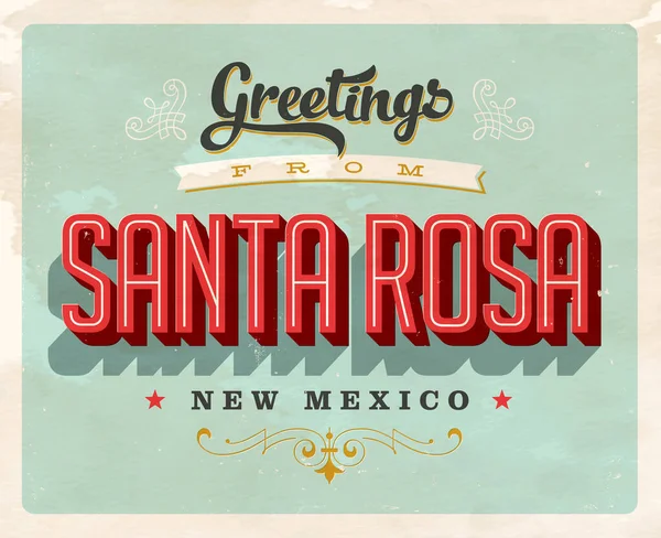 Greetings from Santa Rosa, New Mexico — Stock Vector