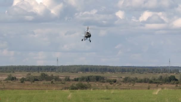 Vuelo vehículo tiro aéreo . — Vídeo de stock