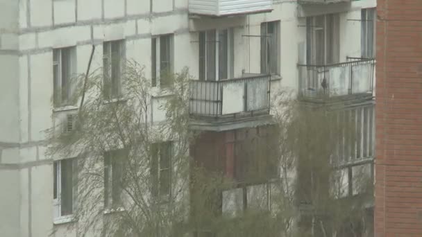 公寓楼的窗户 — 图库视频影像