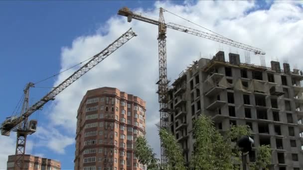Working construction crane. — Stock Video