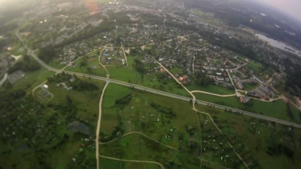 Platteland-luchtfoto. — Stockvideo