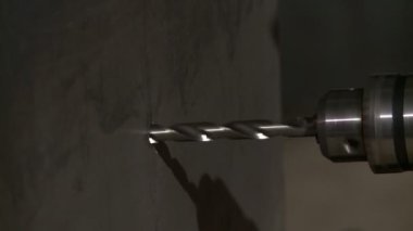 Resim duvar, yakın çekim delik açma