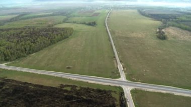 Doğa manzara ile kavşak hava video