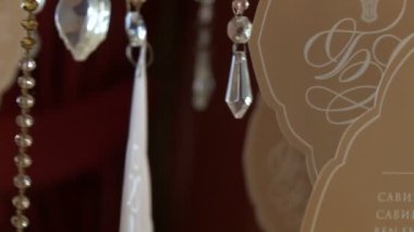 Düğün dekorasyon rhynestone çelenk ile parçası