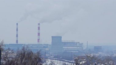 Endüstriyel yatay, baca ve duman video