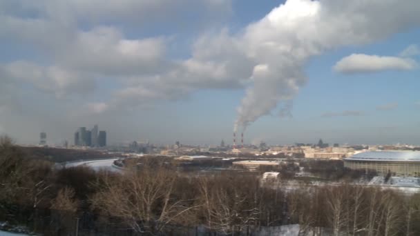 Ryska vintern Moskva stadsbild — Stockvideo