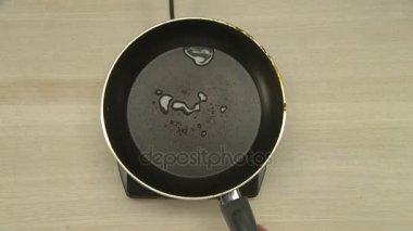 Omlet tost yemek Şef Üstten Görünüm