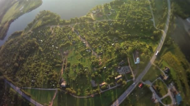 Aerial Krajobraz wiejski. — Wideo stockowe