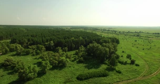 Widok z lotu ptaka krajobraz rosyjski — Wideo stockowe