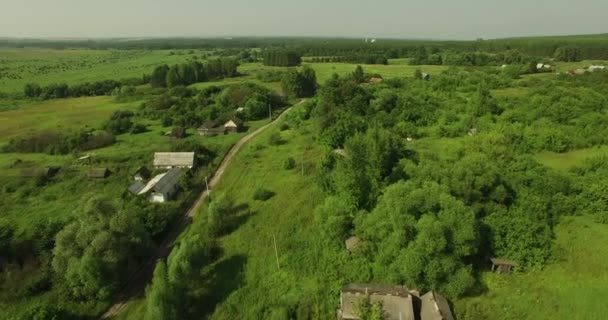 Vista aerea del paesaggio rurale russo — Video Stock