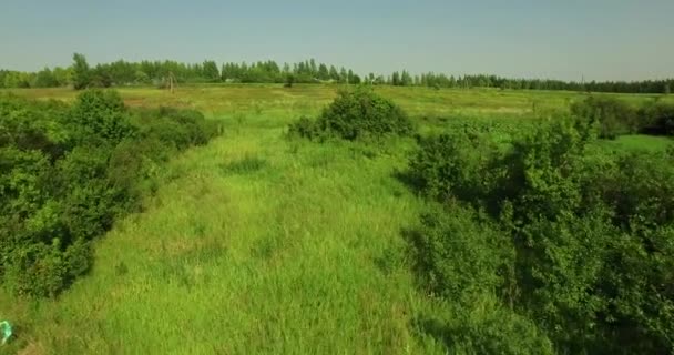 Mooie luchtfoto van een Russische landschap — Stockvideo