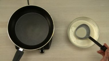 Birinci şahıs bakış Şef üzerinde gözleme yapar