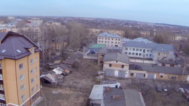 Luchtfoto van een stad — Stockvideo