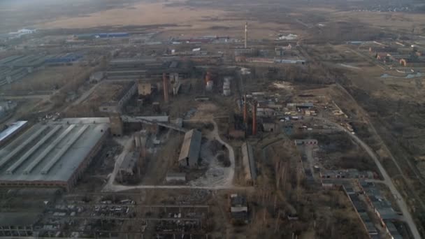 Havadan endüstriyel manzara sonbahar görünümü — Stok video