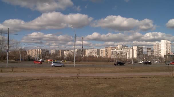 Duże miasto ruchu drogowego czas upływu wideo — Wideo stockowe