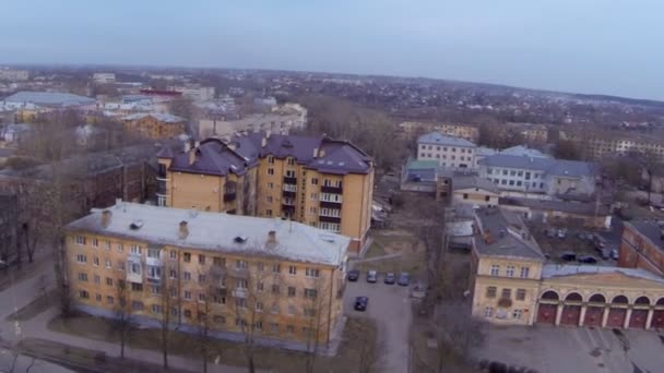 町地区春の航空写真ビデオ — ストック動画