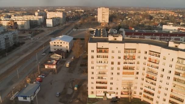 Vista aérea de um bairro da cidade — Vídeo de Stock