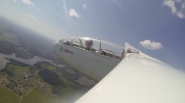 Uçak kabin hava video bir pilot ile kalkış