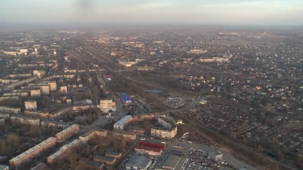 Gran ciudad distrito de vídeo aéreo — Vídeos de Stock