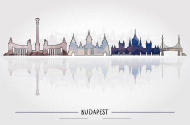 Business Travel and Tourism Concept with Historic Budapest Archi clipart