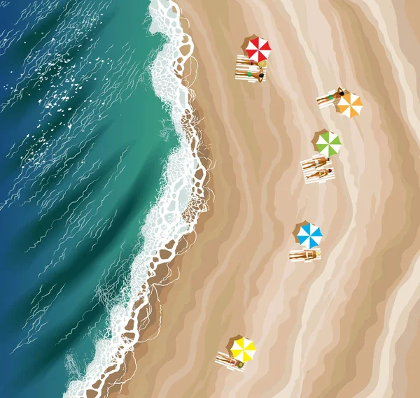 Top view of beach Royalty Free Stock Illustrations