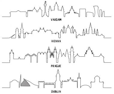 Satır resmi, Warsaw, Viyana, Prag ve Dublin'de