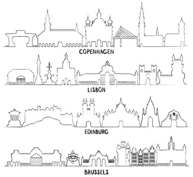 Kopenhag, Lizbon, Edinburgh ve Brüksel