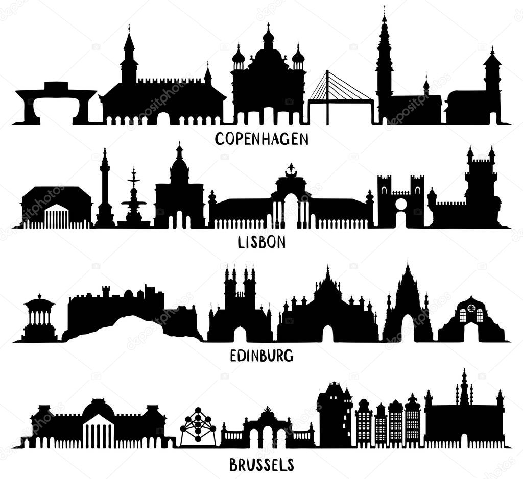 Copenhagen, Lisbon, Edinburgh and Brussels